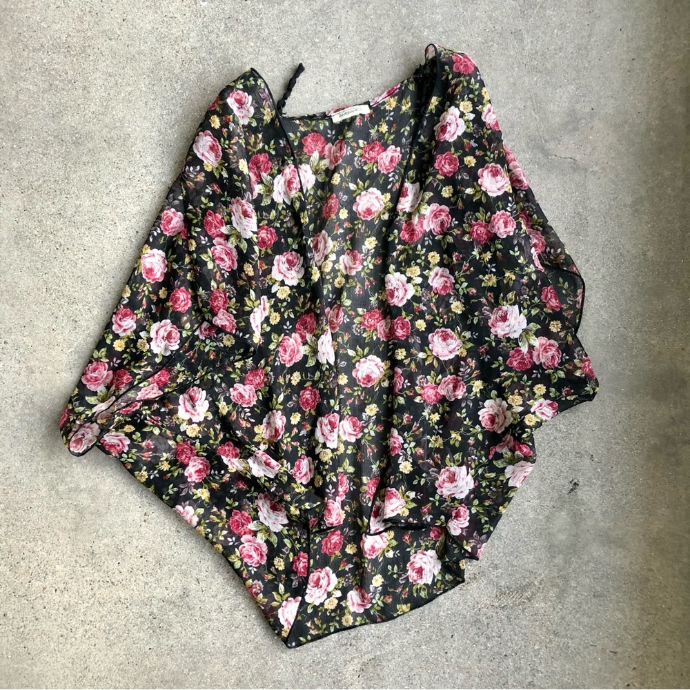 Floral Mesh Cardigan